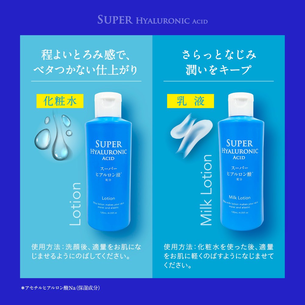 スーパーヒアルロン酸配合 化粧水 乳液