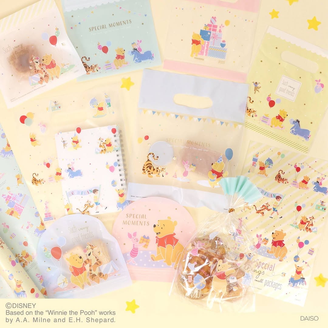 ダイソー プーさん ラッピング