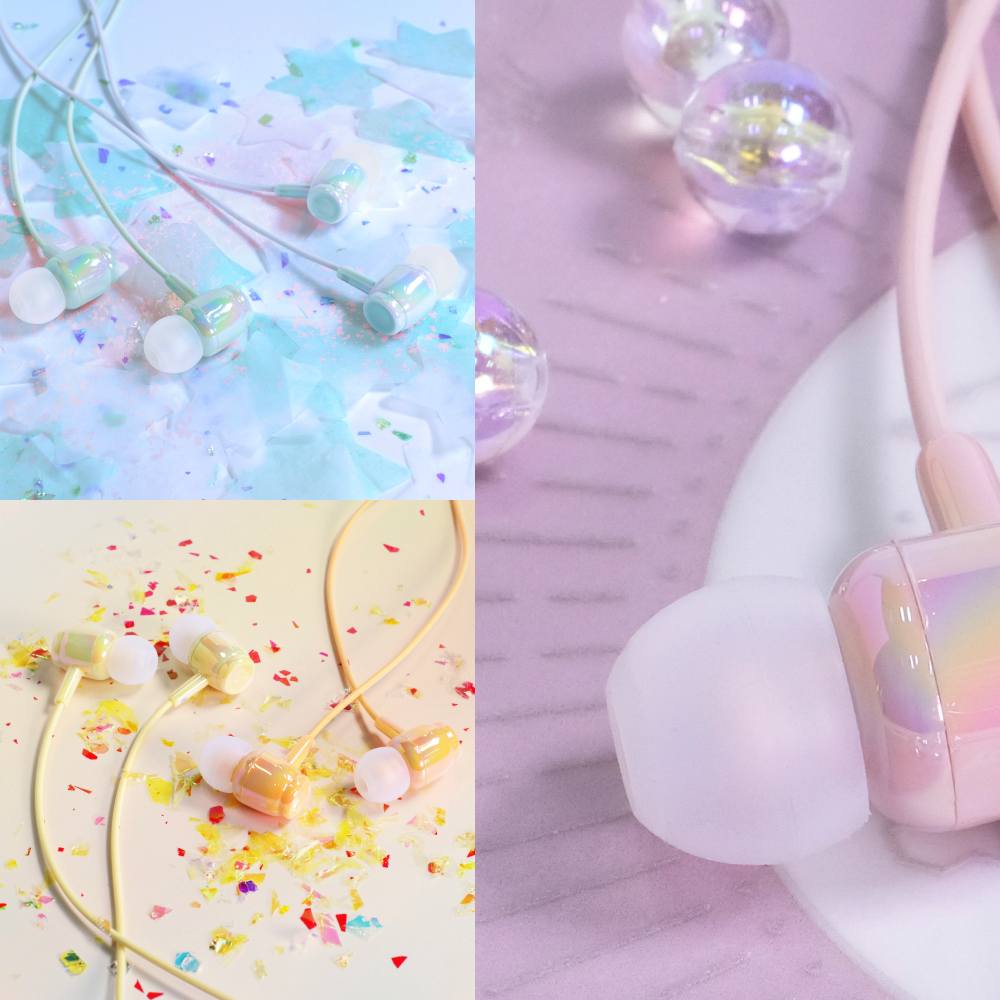 オーロラカラーステレオイヤホン ダイソー