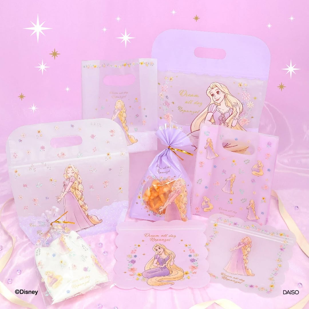 ダイソー ディズニー ラッピング ラプンツェル アリス