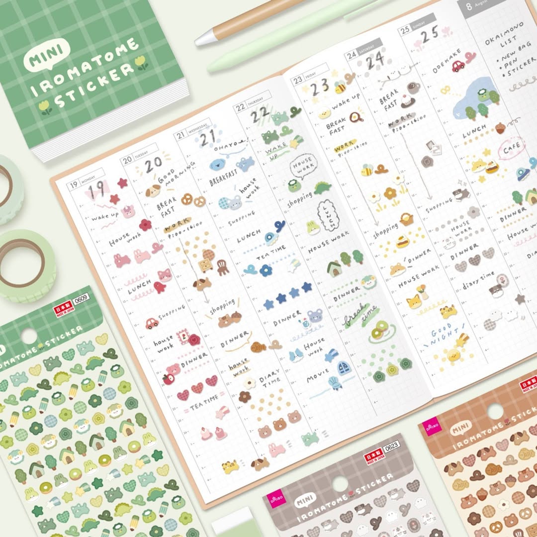 ミニいろまとめシール ダイソー