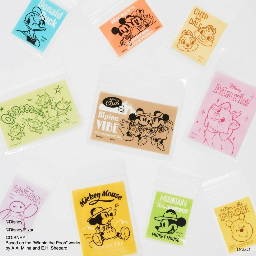 ダイソー ディズニー チャック付整理袋