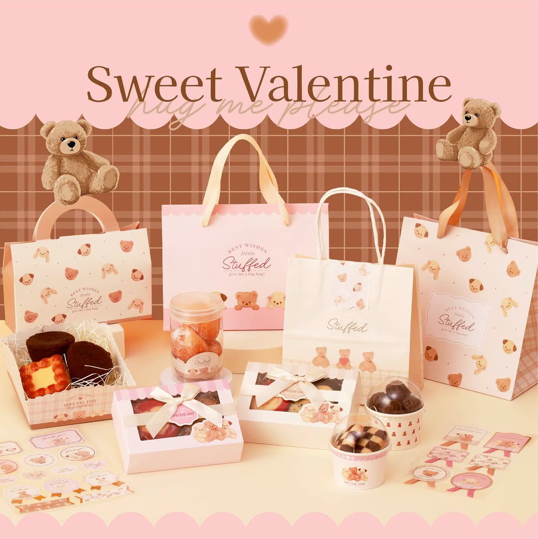 ダイソー ぬいぐるみ柄バレンタイン雑貨