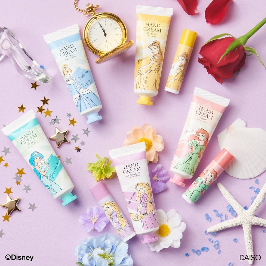 ディズニープリンセス ハンドクリーム ダイソー
