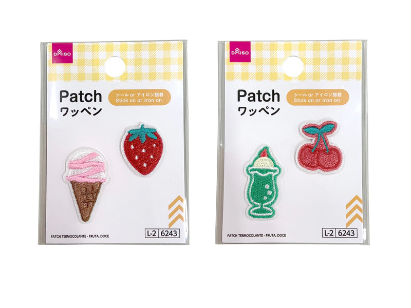 ワッペン（フルーツ、スイーツ） ダイソー(DAISO)