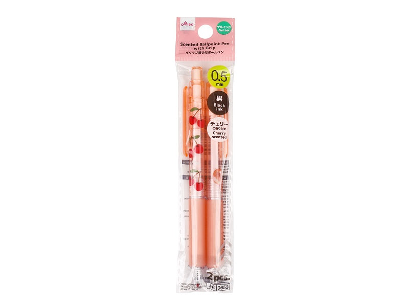 グリップ香り付ボールペン（２本、チェリーの香り） ダイソー(DAISO)