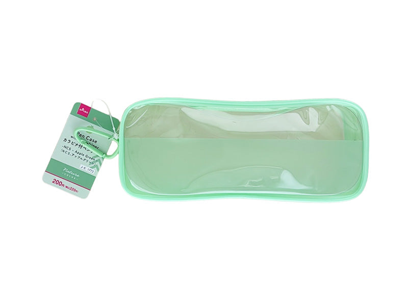 カラビナ付ペンケース（ＮＣＳ、アップルグリーン、マチ付） ダイソー(DAISO)