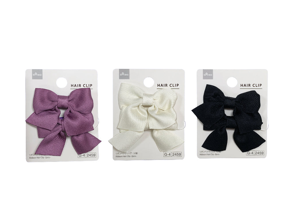 リボンヘアクリップ（２個） ダイソー(DAISO)