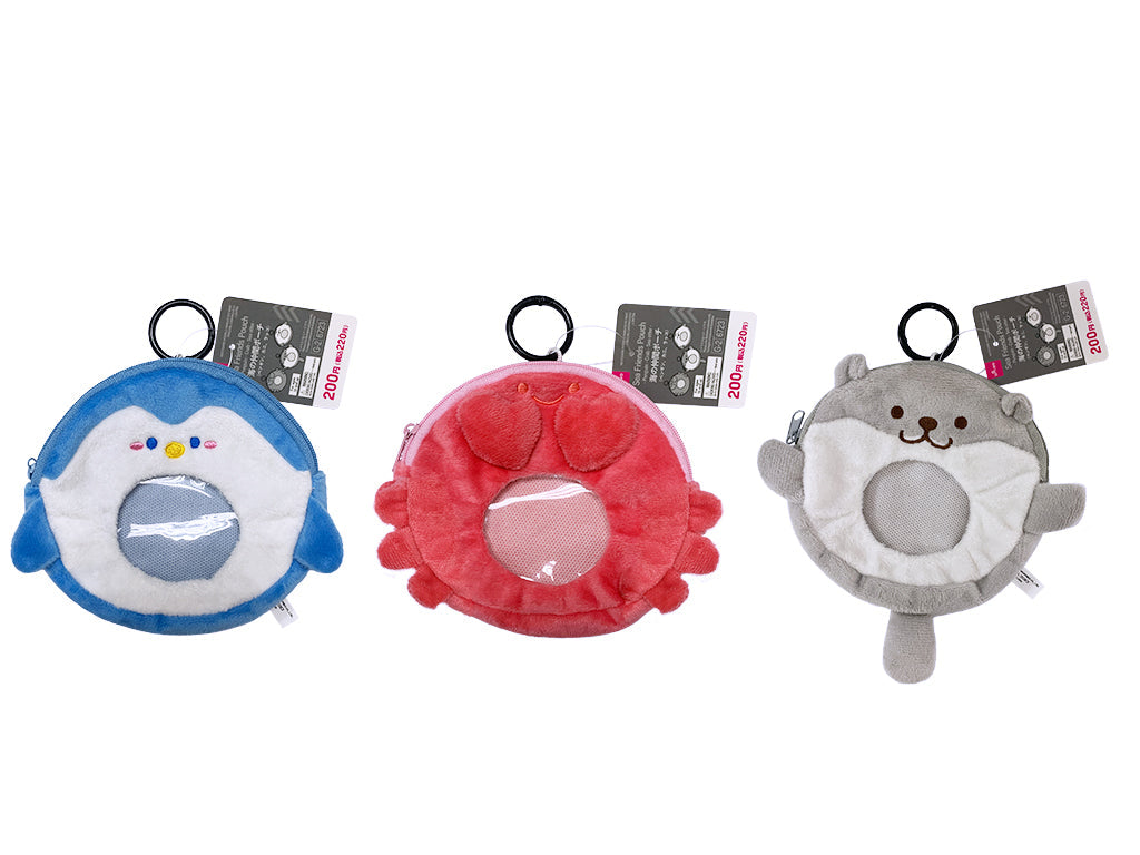 海の仲間ポーチ（ペンギン、カニ、ラッコ） ダイソー(DAISO)