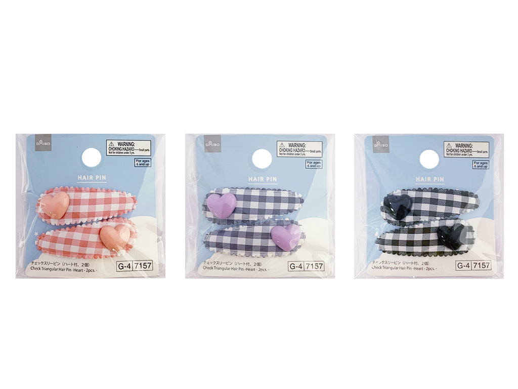 チェックスリーピン（ハート付、２個） ダイソー(DAISO)