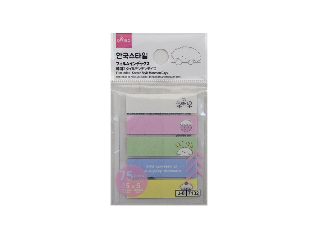 フィルムインデックス（韓国スタイルモンモンデイズ、１５枚×５種） ダイソー(DAISO)