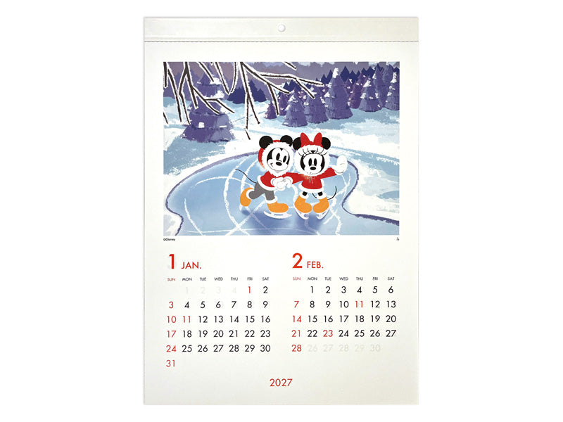 カレンダー、Ａ３（ミッキー＆ミニー） ダイソー(DAISO)