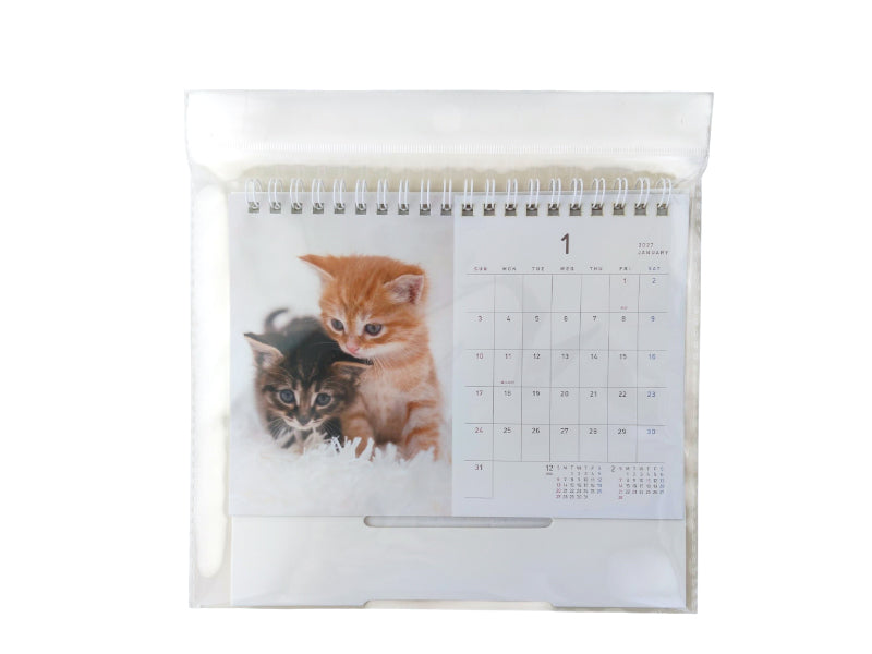 卓上Ｗリングカレンダー（Ｂ６、猫） ダイソー(DAISO)