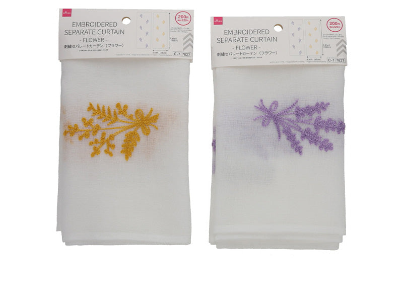 刺繍セパレートカーテン（フラワー） ダイソー(DAISO)