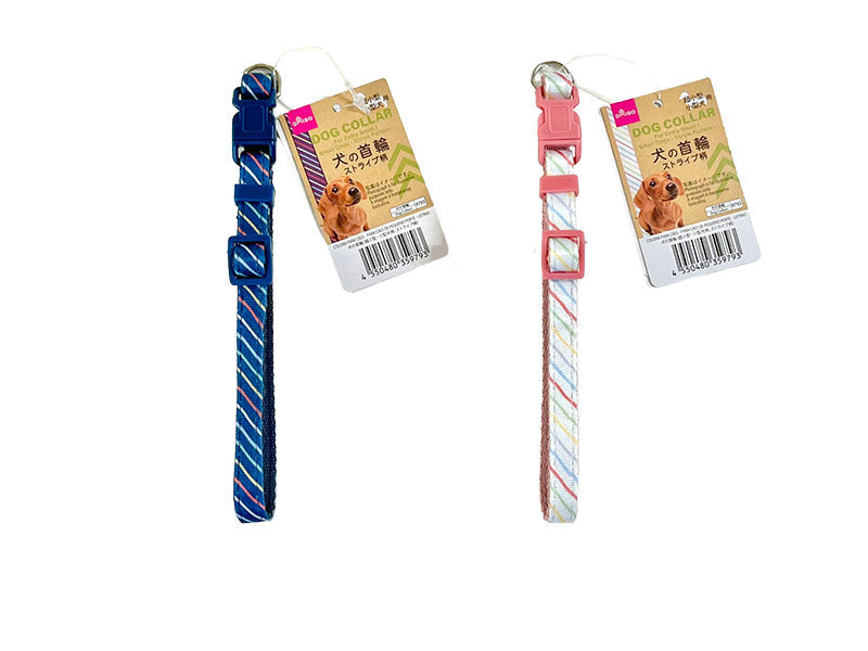 犬の首輪（超小型・小型犬用、ストライプ柄） ダイソー(DAISO)