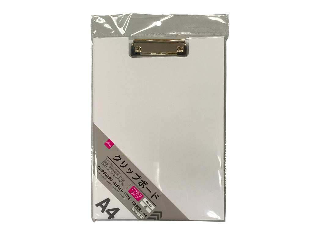 クリップボード（２つ折りタイプ、紙、Ａ４ 白） ダイソー(DAISO)