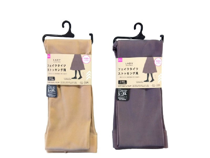 フェイクタイツ（大人レディ、Ｌ－ＸＬ、カラー） ダイソー(DAISO)