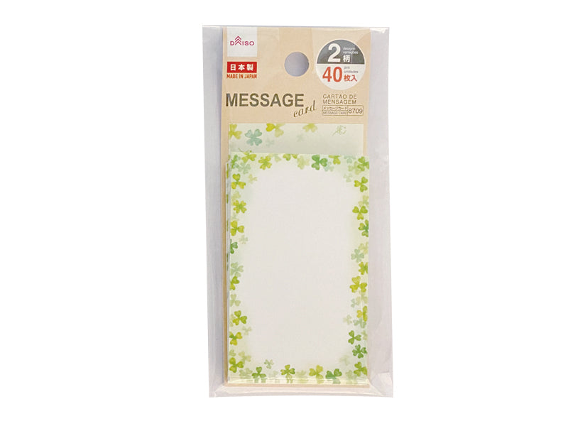 メッセージカード（クローバー、４０枚） ダイソー(DAISO)