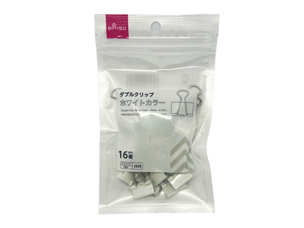 ダブルクリップ（ホワイトカラー） ダイソー(DAISO)
