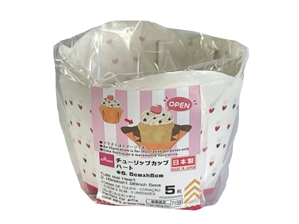チューリップカップ（ハート、５枚） ダイソー(DAISO)