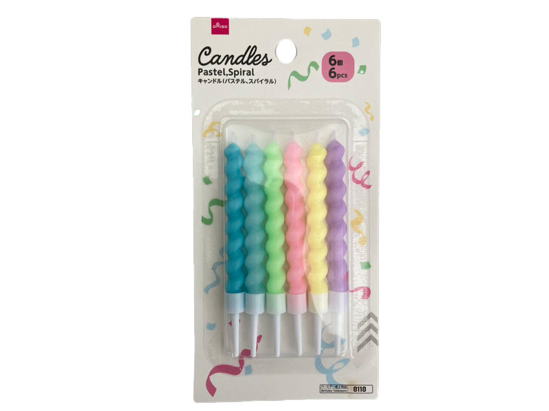 キャンドル（パステル、スパイラル） ダイソー(DAISO)