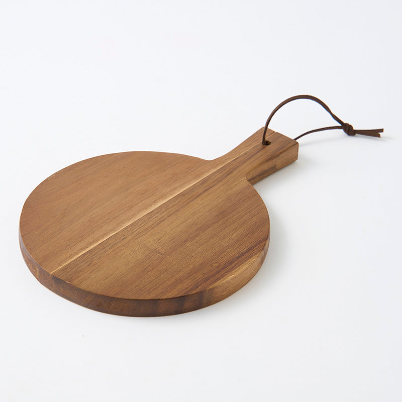 アカシアカッティングボード（丸型）２３．５ｃｍ×１７．５ｃｍ×１．５ｃｍ ダイソー(DAISO)