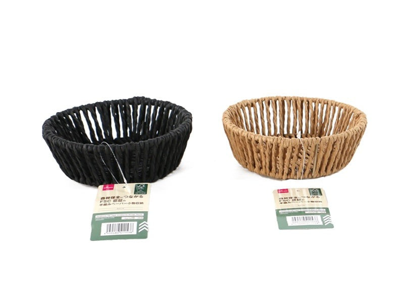手編みＦＳＣペーパー小物収納（ラウンド） ダイソー(DAISO)