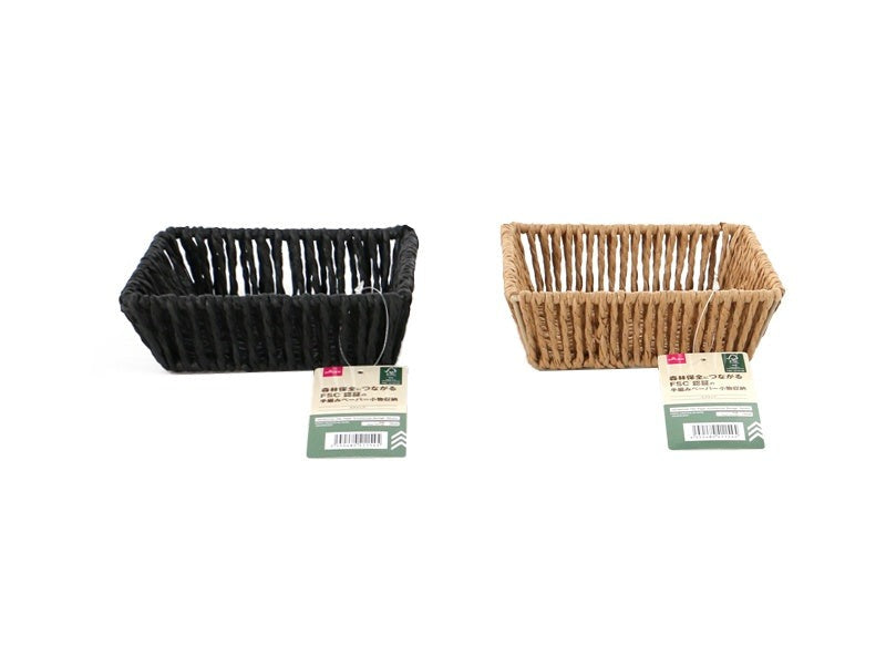 手編みＦＳＣペーパー小物収納（スクウェア） ダイソー(DAISO)