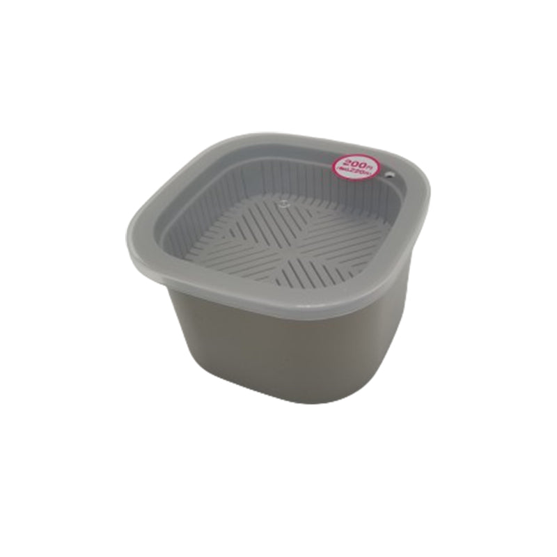 電子レンジ蒸し器、３点セット（スクエア型） ダイソー(DAISO)