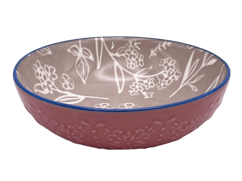 浅ボウル（カラフルパターン、フラワーライン、１３ｃｍ） ダイソー(DAISO)