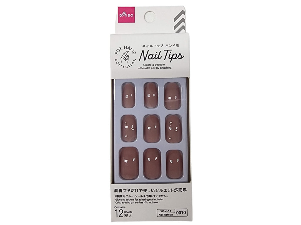 ネイルチップ（ハンド、シルバーストーンラベンダーピンク） ダイソー(DAISO)