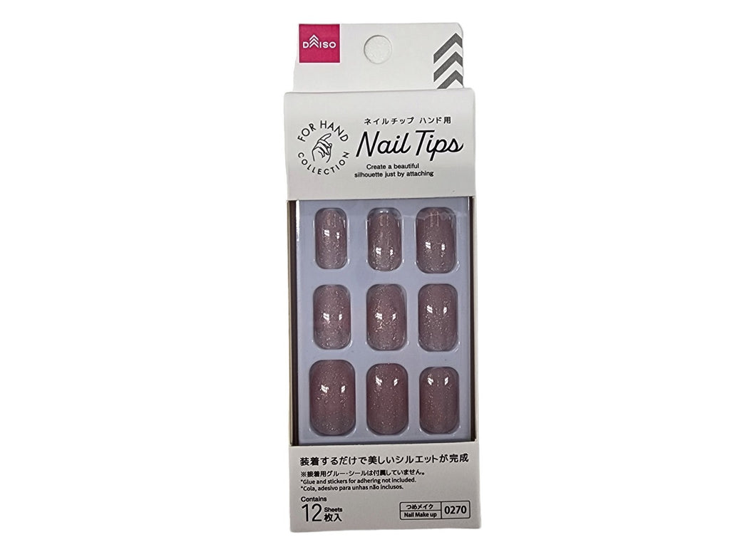 ネイルチップ（ハンド、シャイニーラメピンク） ダイソー(DAISO)