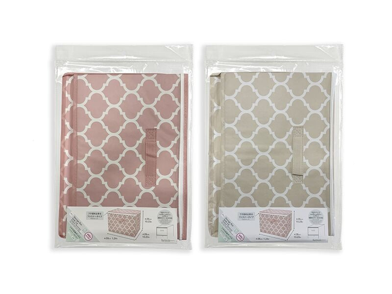 フタ付収納ボックス（ファスナー、モロッカン） ダイソー(DAISO)