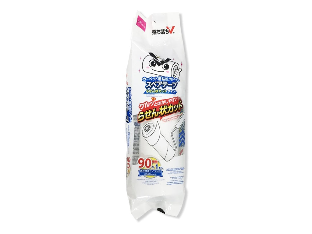 粘着クリーナースペアテープ（落ち落ちＶ、９０周１本、らせんカット） ダイソー(DAISO)