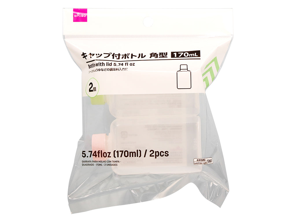 キャップ付ボトル（角型、２個） ダイソー(DAISO)