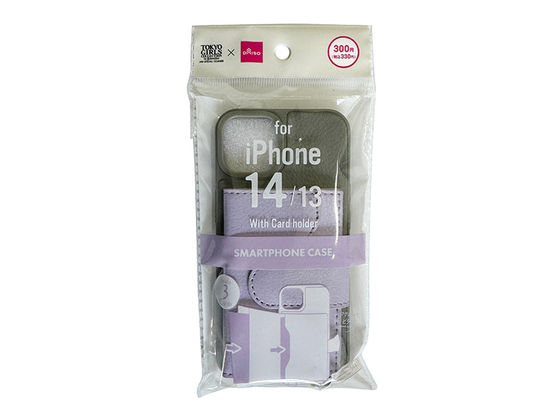 カードホルダー付スマホケース（ＧＹ×ＰＲ） ダイソー(DAISO)