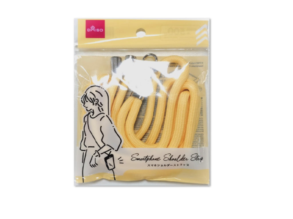 スマホショルダーストラップ（透明シート、ミモザイエロー） ダイソー(DAISO)