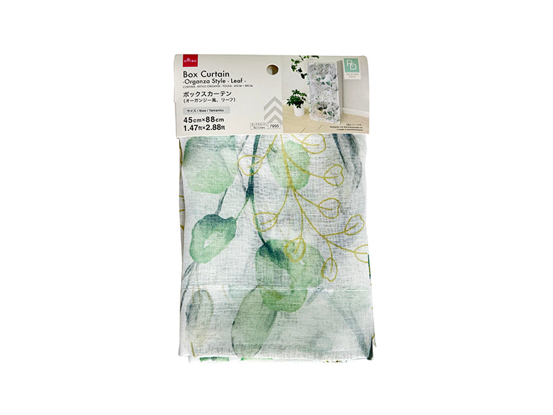 ボックスカーテン（オーガンジー風、リーフ） ダイソー(DAISO)