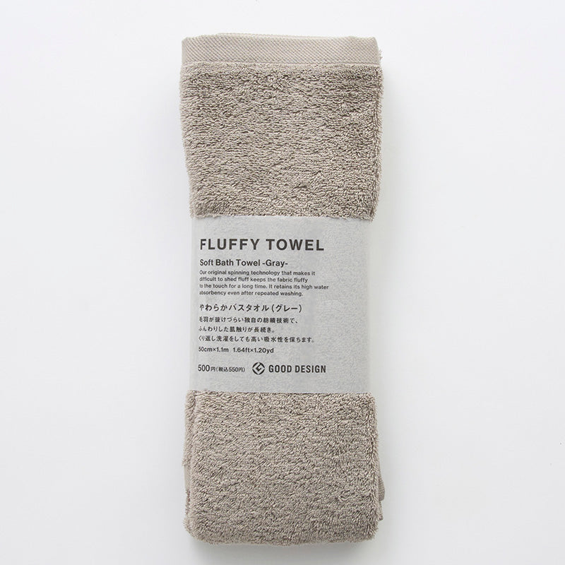 ＦＬＵＦＦＹＴＯＷＥＬやわらかバスタオル（ＧＹ） ダイソー(DAISO)
