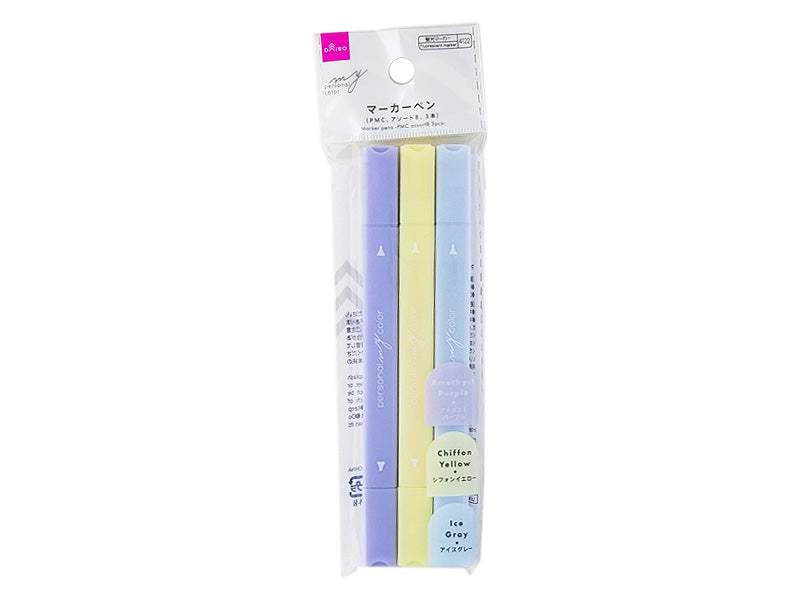 マーカーペン（ＰＭＣ、アソートＢ、３本） ダイソー(DAISO)