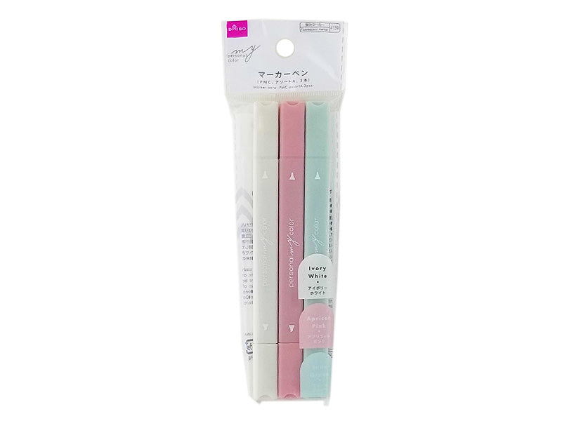 マーカーペン（ＰＭＣ、アソートＡ、３本） ダイソー(DAISO)