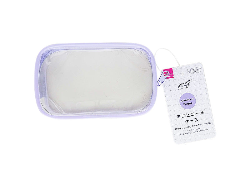 ミニビニールケース（ＰＭＣ、アメジストパープル、マチ付） ダイソー(DAISO)
