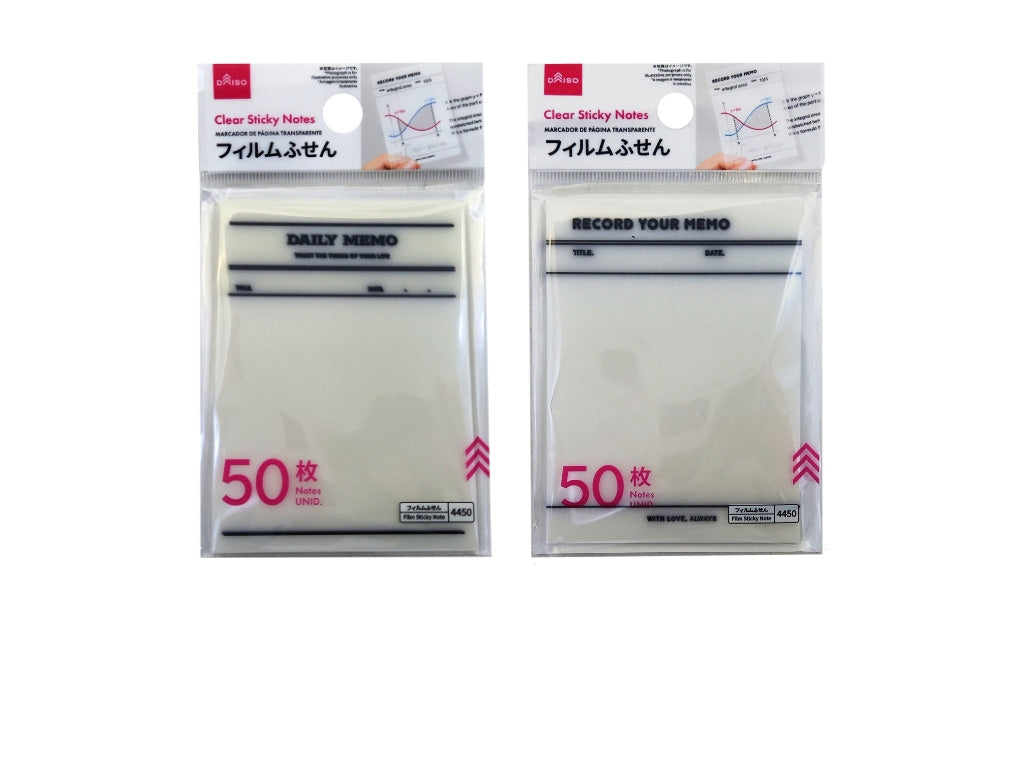 透明ふせん（５０枚、無線） ダイソー(DAISO)