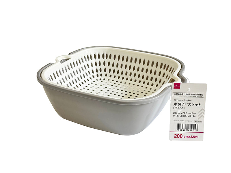 水切りバスケット（ザル付） ダイソー(DAISO)