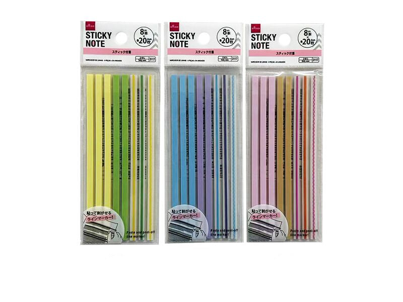 スティック付箋（８本ｘ各２０枚） ダイソー(DAISO)