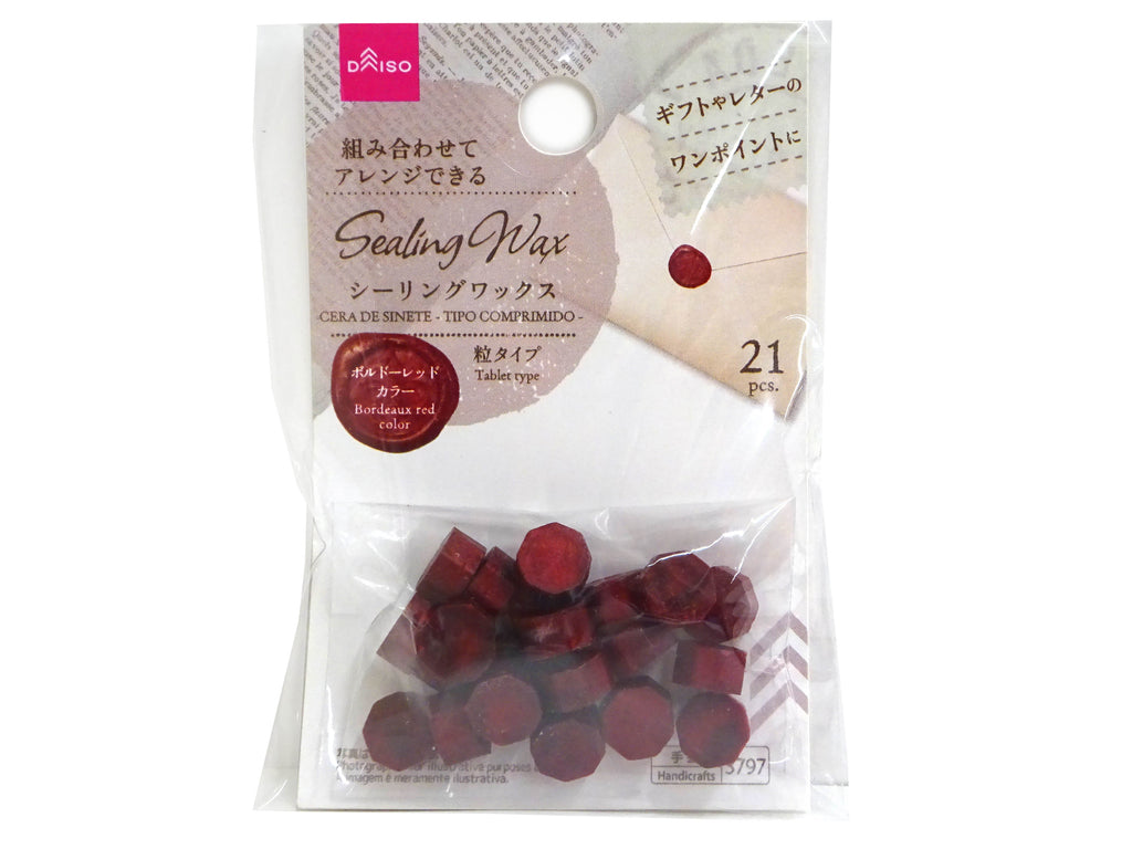 シーリングワックス（粒タイプ、ボルドーレッドカラー） ダイソー(DAISO)