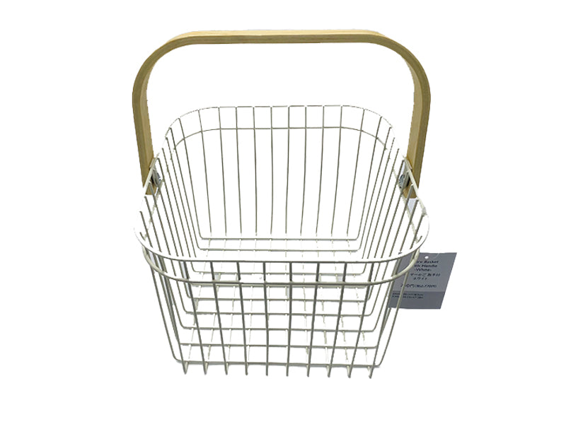 ワイヤーかご（取手付、ＷＨ） ダイソー(DAISO)