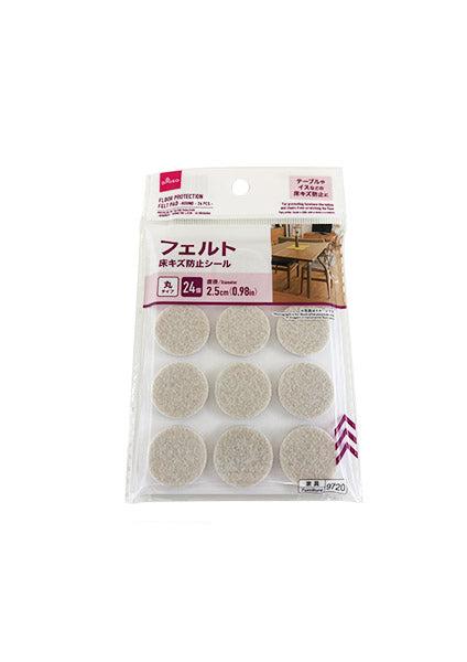 フェルト床キズ防止シール（丸、２４個） ダイソー(DAISO)