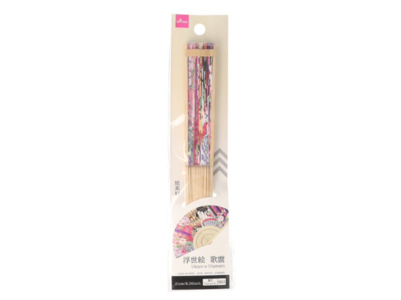 紙扇子（浮世絵、歌麿） ダイソー(DAISO)