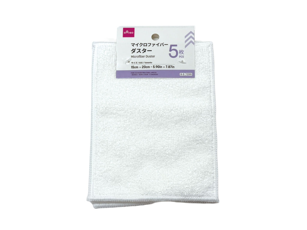 マイクロファイバーダスター（白、５枚） ダイソー(DAISO)